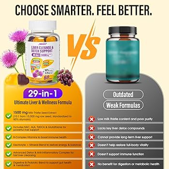 Amazon.com: Liver Cleanse Detox & Repair Gummies - 29-in-1 1500mg